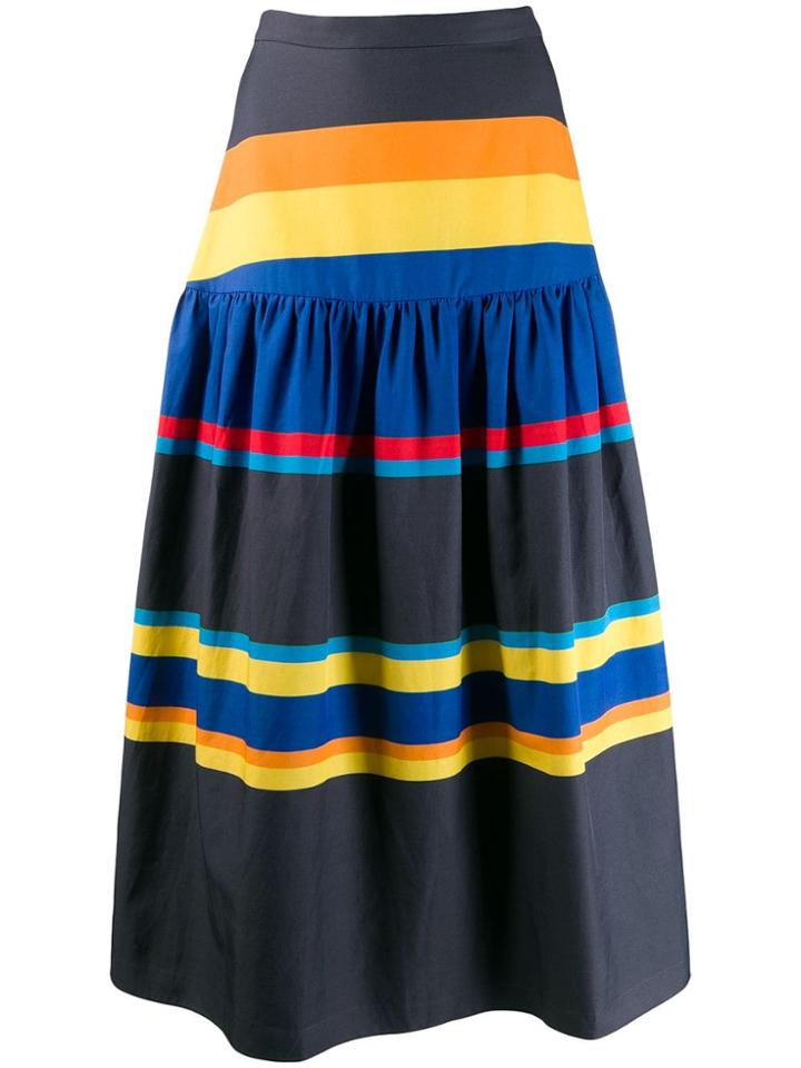 Chinti & Parker Striped Skirt - Blue