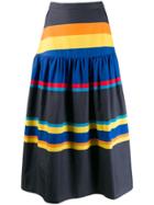 Chinti & Parker Striped Skirt - Blue
