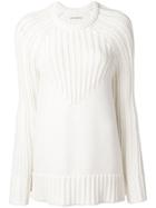 Paco Rabanne Ribbed Design Sweater - White