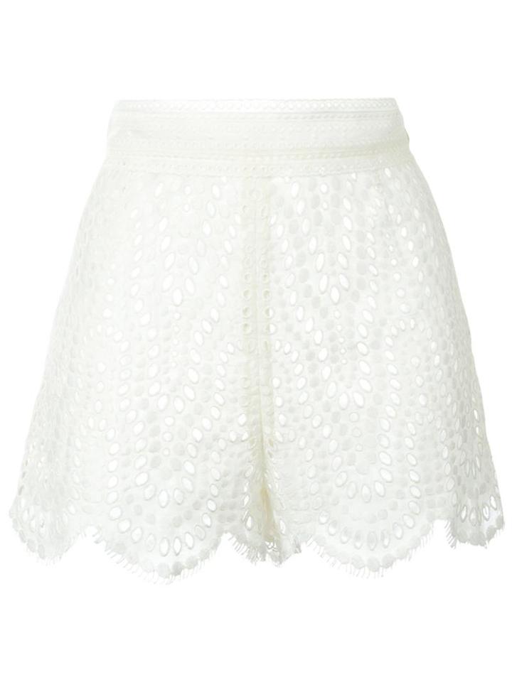 Valentino Sangallo Shorts, Women's, Size: 40, White, Silk/cotton/polyamide/polyester