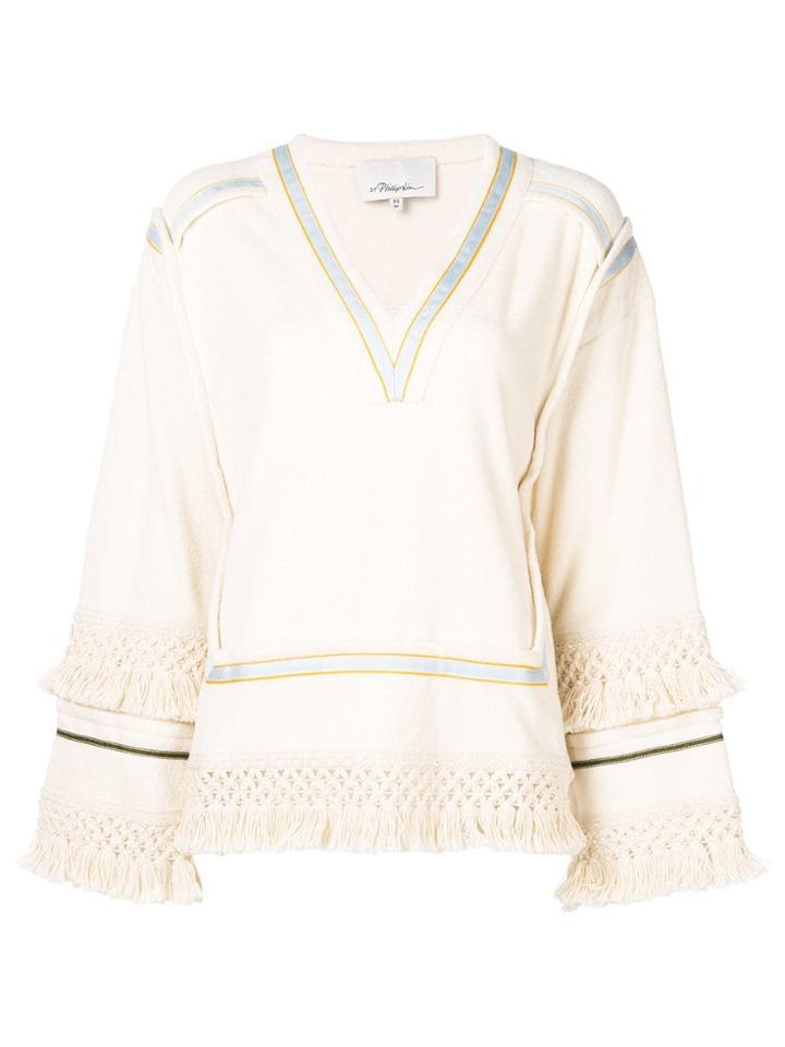 3.1 Phillip Lim Fringed Top - Neutrals