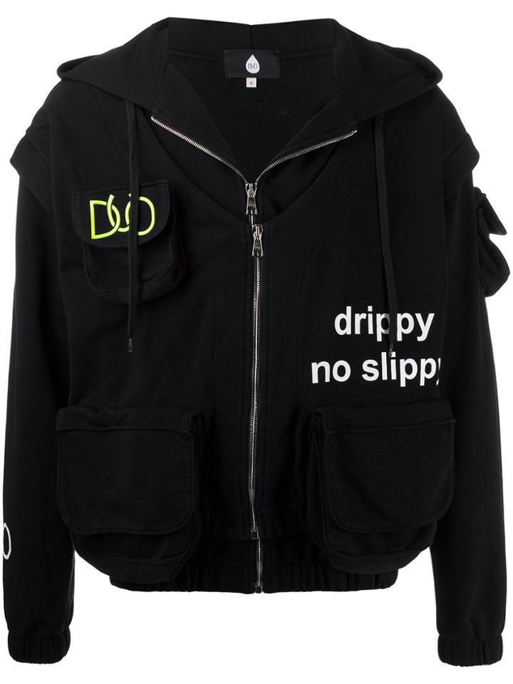 Duo Double-layered Hoodie - Black