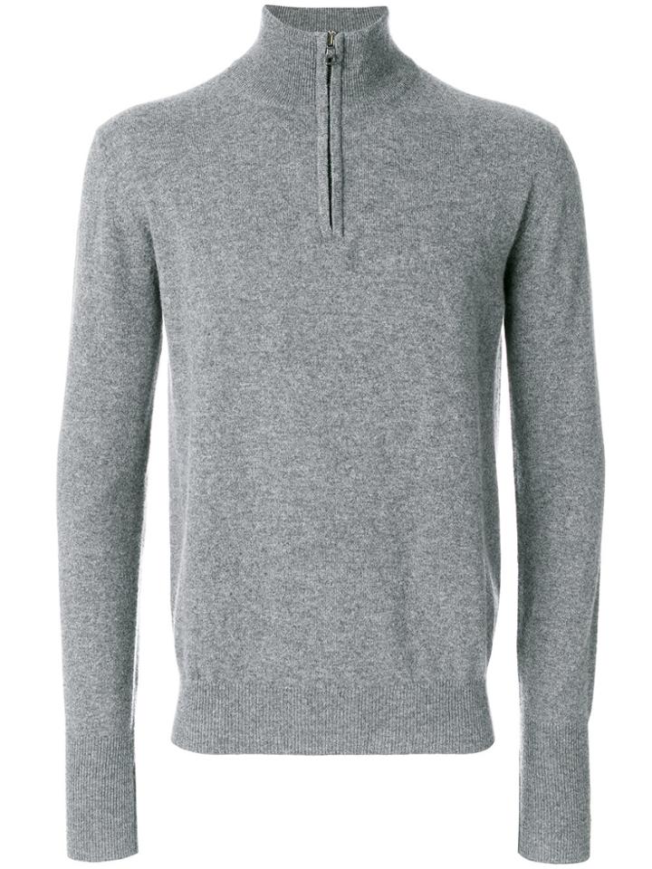 Ballantyne Roll Neck Pullover - Grey