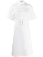 Bottega Veneta Belted Midi Dress - White