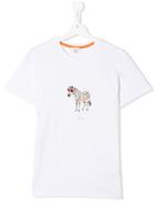 Paul Smith Junior Teen 'cool Zebra' Print T-shirt - White