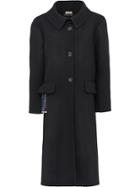 Miu Miu Single-breasted Coat - Black