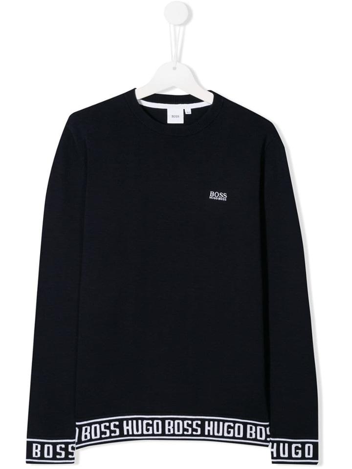Boss Kids Crew Neck Pullover - Blue