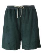 Rick Owens Loose-fit Shorts, Women's, Size: 42, Green, Cotton/lamb Skin/cupro