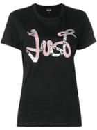 Just Cavalli Sequin Logo T-shirt - Black