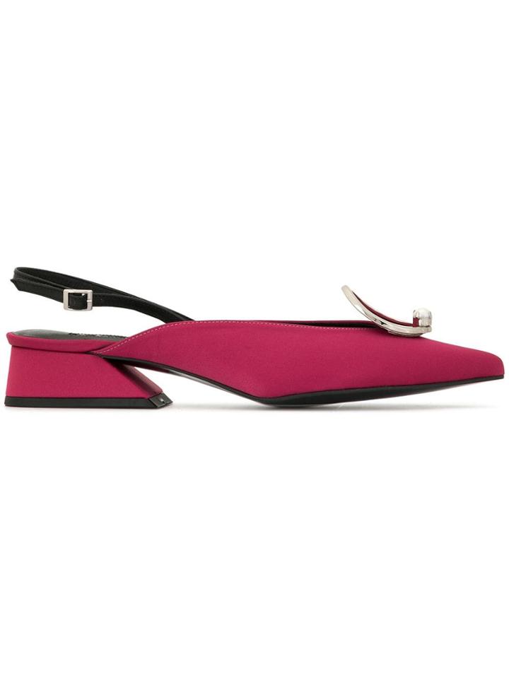 Yuul Yie Ring Detail Slingback Pumps - Pink