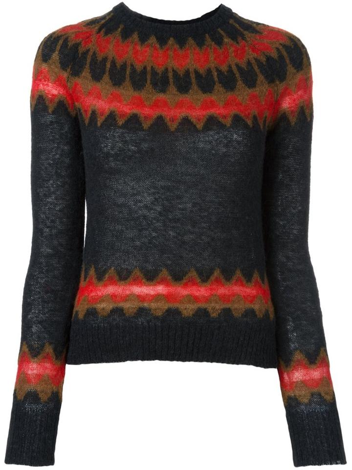 Laneus Crew Neck Jumper, Women's, Size: 40, Black, Polyamide/wool/alpaca