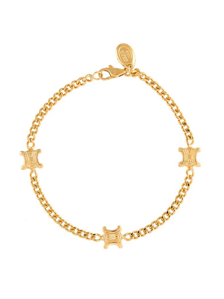 Céline Vintage Logo Charm Bracelet