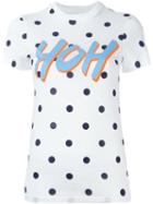 House Of Holland Hoh Print T-shirt, Women's, Size: 10, White, Cotton