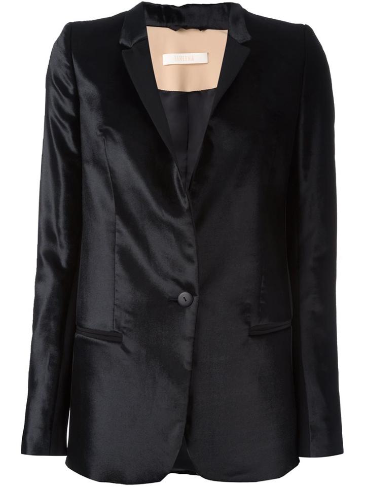 Ssheena Fitted Blazer, Women's, Size: 42, Black, Viscose/polyester