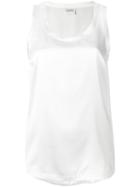 Brunello Cucinelli Scoop Neck Tank Top, Women's, Size: Xs, White, Silk/spandex/elastane