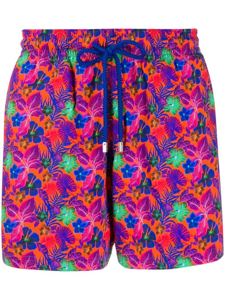 Vilebrequin Floral Print Swim Shorts - Orange