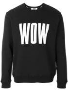 Msgm Wow Print Sweatshirt - Black