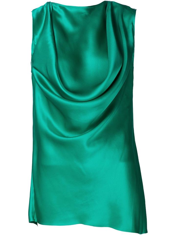 Cédric Charlier High Neck Blouse - Blue