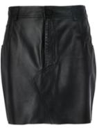 Federica Tosi Pelle Mini Skirt - Black
