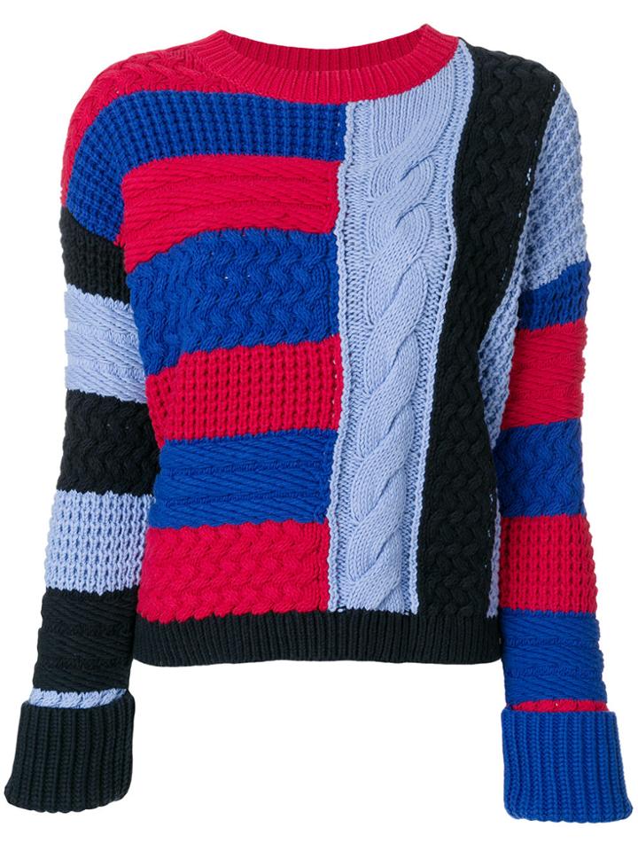 Tommy Hilfiger Contast Knit Sweater - Blue