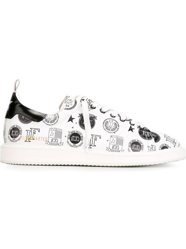 Golden Goose Deluxe Brand Starter Sneakers, Men's, Size: 41, White, Leather/cotton/rubber