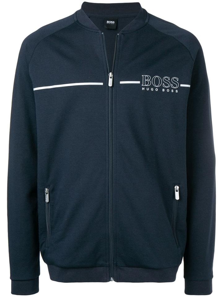 Boss Hugo Boss Zipped Logo Sweatshirt - Blue