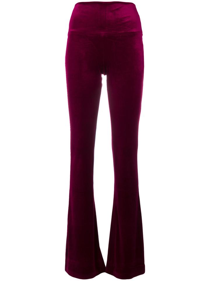 Norma Kamali Boot Cut Trousers - Red