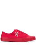 Calvin Klein Jeans Low-top Canvas Sneakers - Red