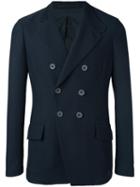 Giorgio Armani Double Breasted Jacket, Men's, Size: 54, Blue, Polyamide/spandex/elastane
