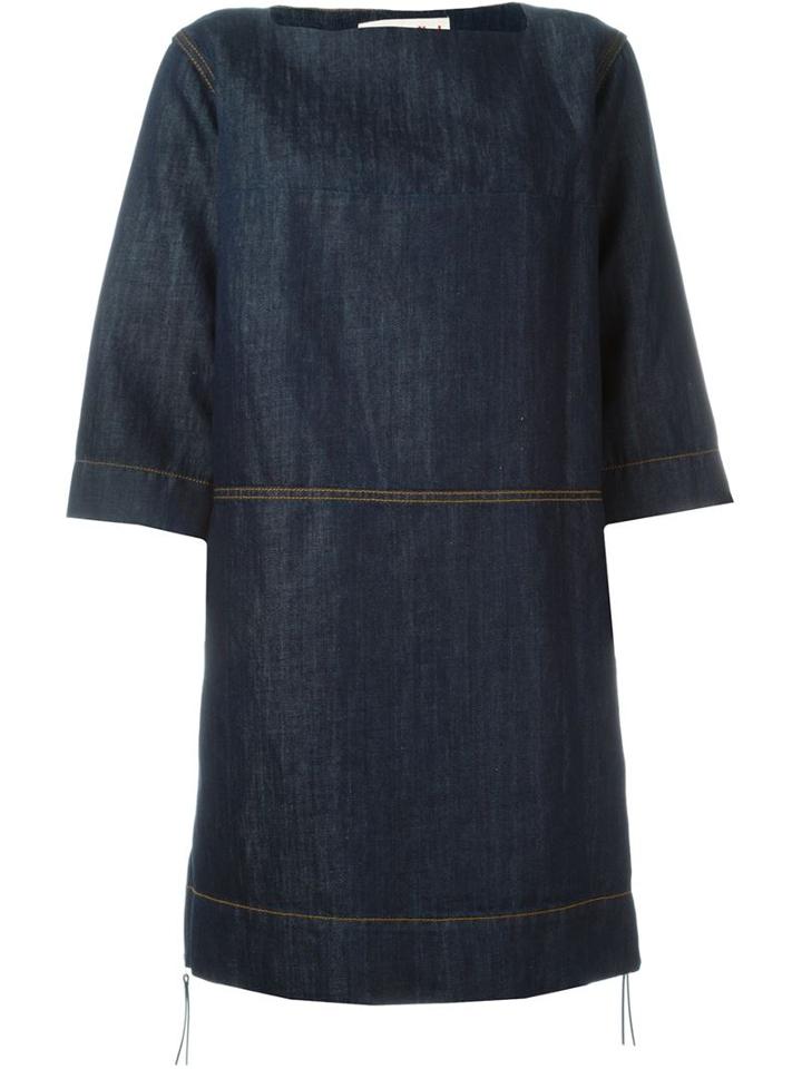 Marni Denim Dress, Women's, Size: 42, Blue, Cotton/linen/flax
