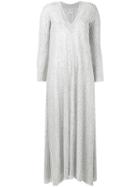 Forte Forte V-neck Striped Shift Dress, Women's, Size: Ii, White, Linen/flax