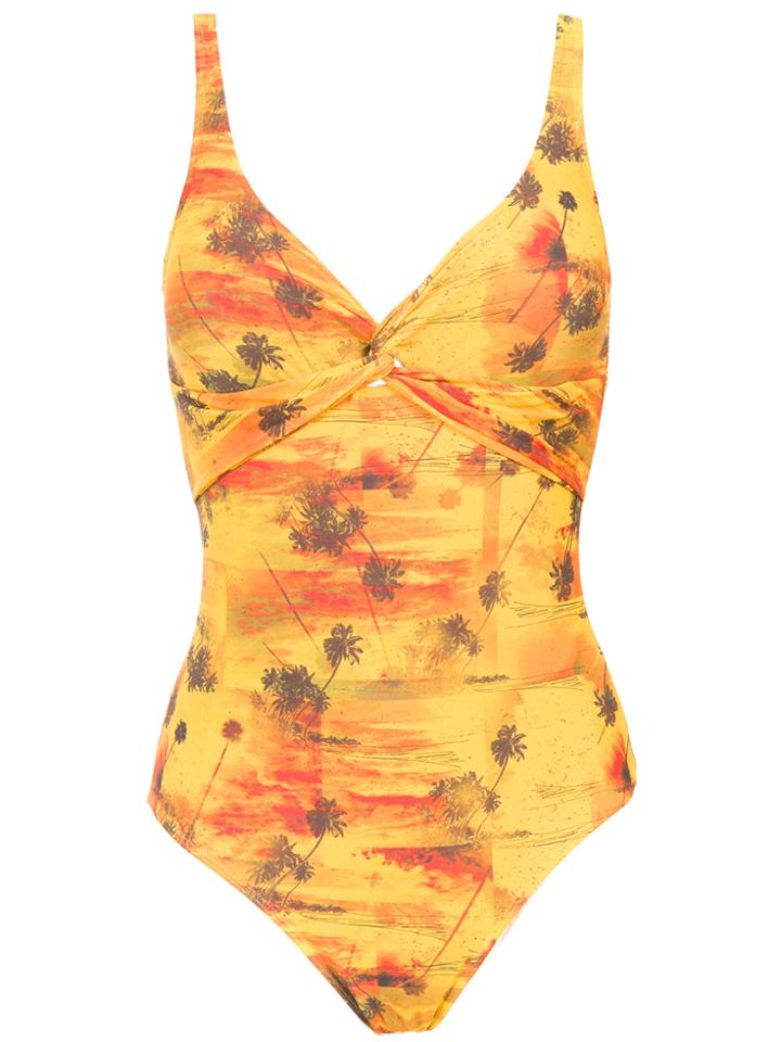 Lygia & Nanny Adriana Printed Swimsuit - Yellow & Orange