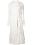 Sir. Isa Double-breasted Trench Coat - White