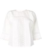 Vanessa Bruno Lace Panel Pleated Blouse - White