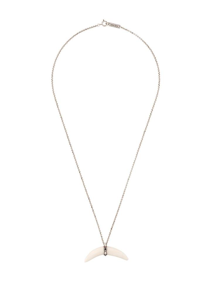 Isabel Marant Horn Pendant Necklace - White