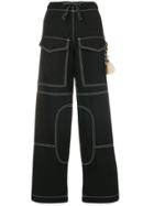 Hyein Seo Work Trousers With Keyring - Black