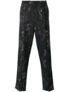 Issey Miyake Men Patterned Trousers, Size: 4, Wool/cupro