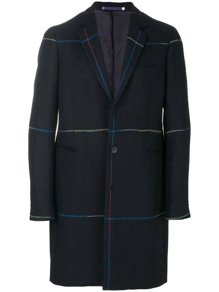 Ps By Paul Smith Rainbow Grid Jacket - Blue