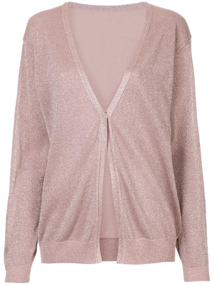 Cityshop V-neck Cardigan - Pink & Purple