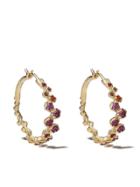 Annoushka 18kt Yellow Gold Hidden Reef Sapphire Hoop Earrings - 18ct