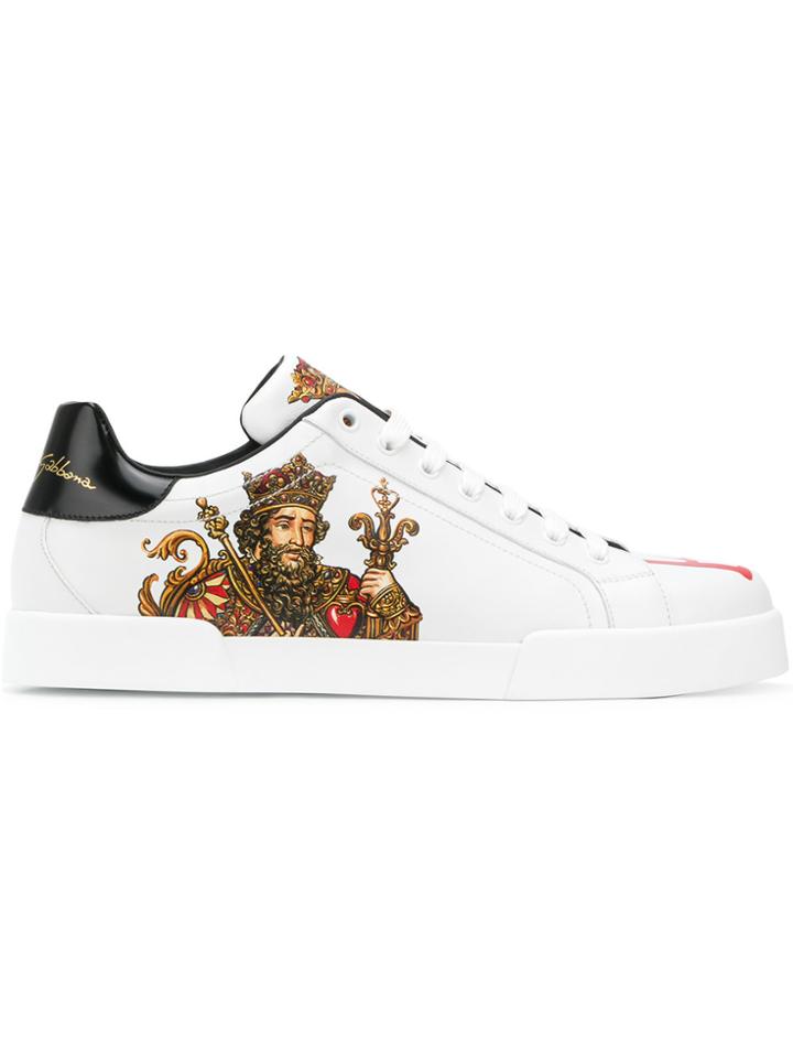 Dolce & Gabbana Portofino Royalty Sneakers - White