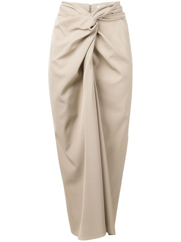 Max Mara Twisted Front Skirt - Neutrals