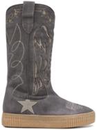 Golden Goose Deluxe Brand Embroidered Mid-calf Boots - Grey