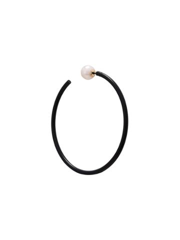Bijou R.i 'ex' Large Hoop Pierce Earrings, Women's, Black