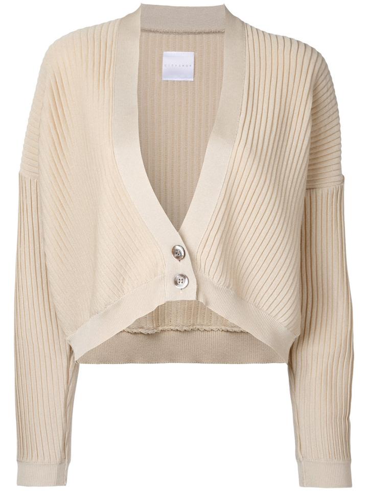 Cityshop Oversized Ribbed Cardigan, Women's, Nude/neutrals, Cotton/polyester