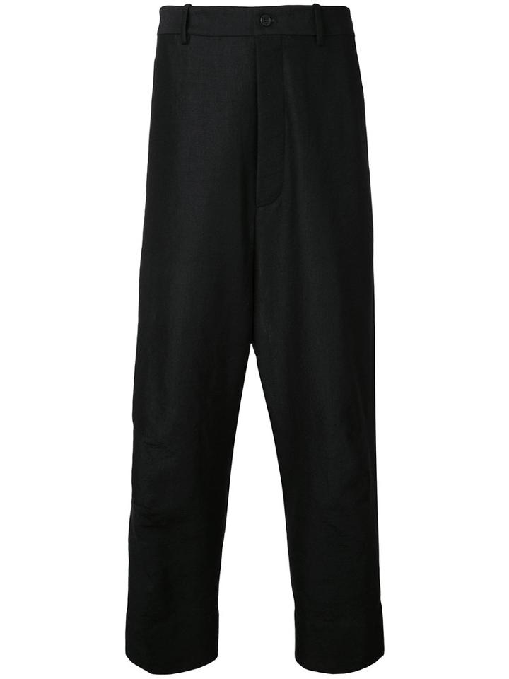 Forme D'expression - Tailored Baggy Pants - Men - Cotton/linen/flax/mohair - 50, Black, Cotton/linen/flax/mohair