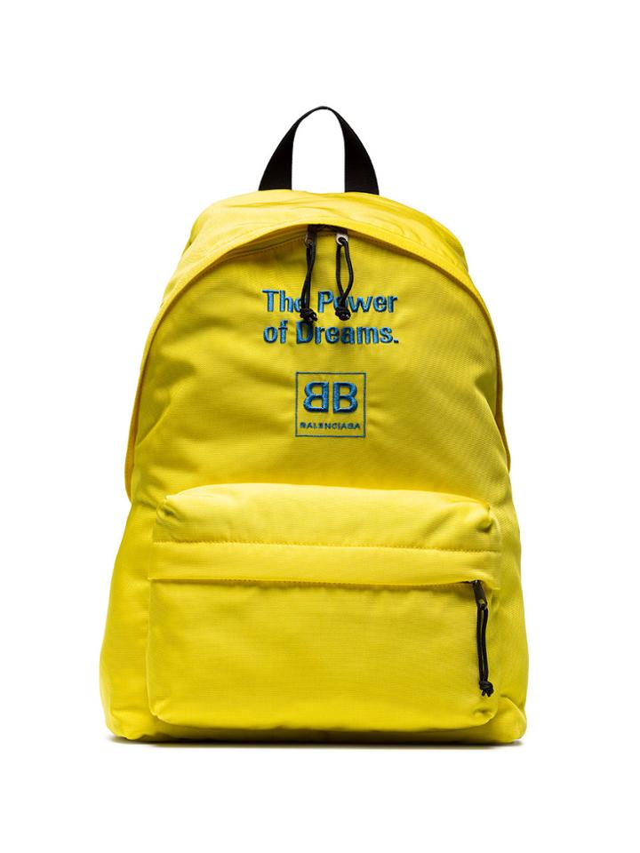 Balenciaga Power Of Dreams Embroidered Backpack - Yellow & Orange