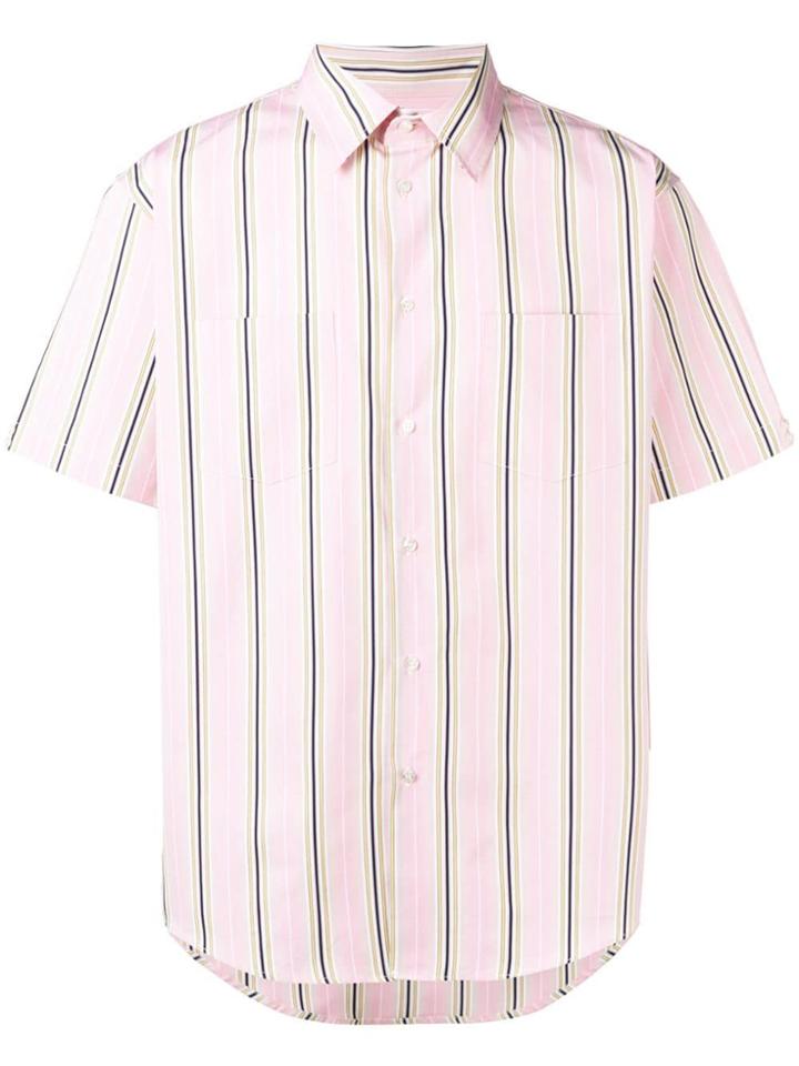 Msgm Striped Shirt - Pink