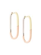 Astley Clarke Tri-piet Oval Hoop Earrings - Metallic