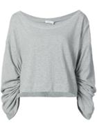 A.l.c. Ruched Sleeve Sweatshirt - Grey